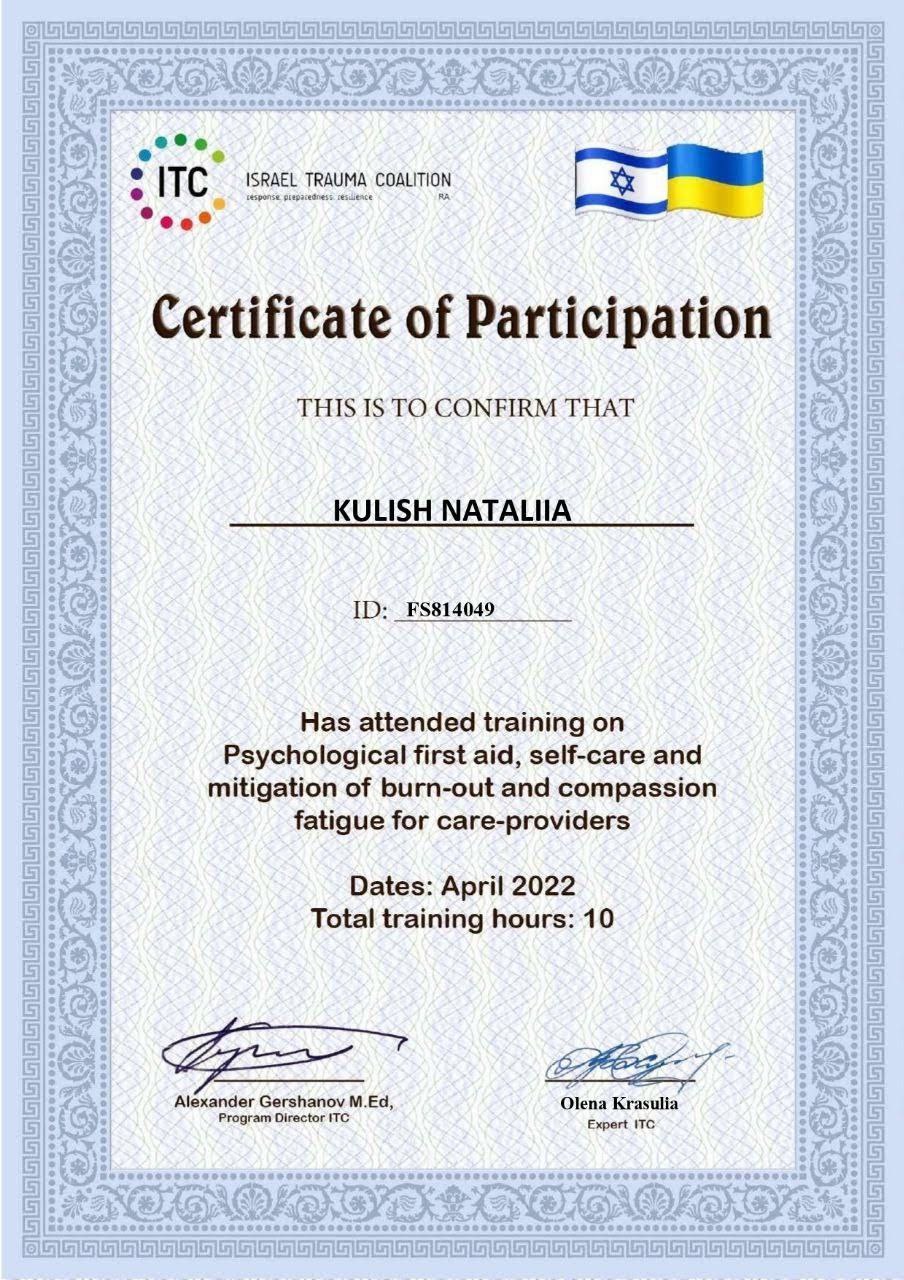 Psychological First Aid & Burn-out Mitigation